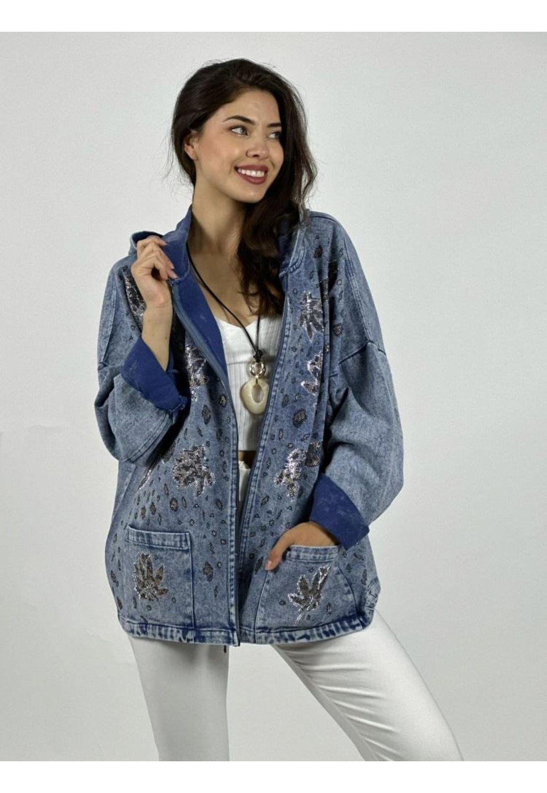 Chaqueta Mezclilla Hojas y Serpientes Escamas-1