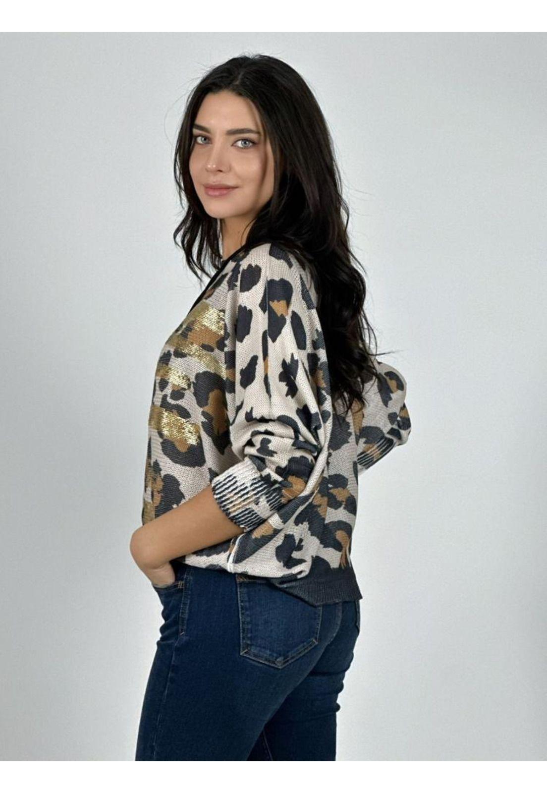 Sweater Tejido Italiano De Hilo Print Con Letras-2