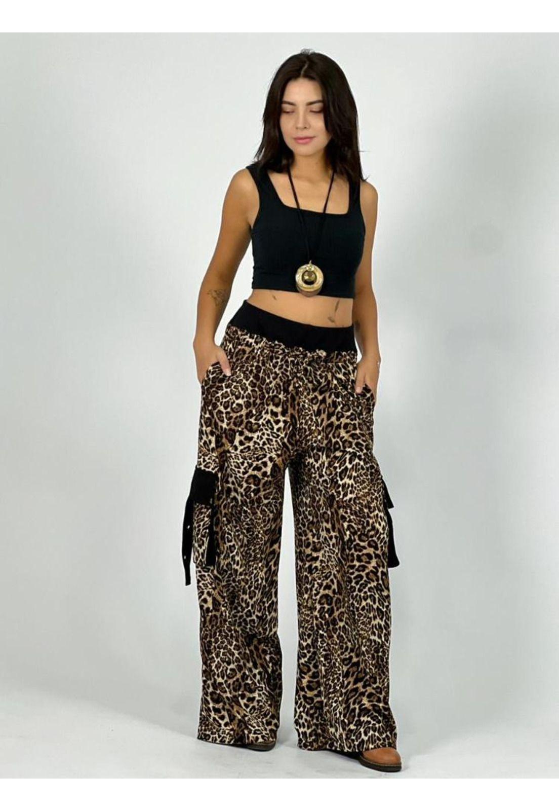 Pantalon Toque Print Bolsillos Cargo-0