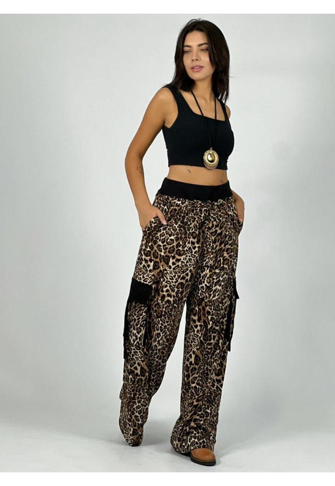 Pantalon Toque Print Bolsillos Cargo-1