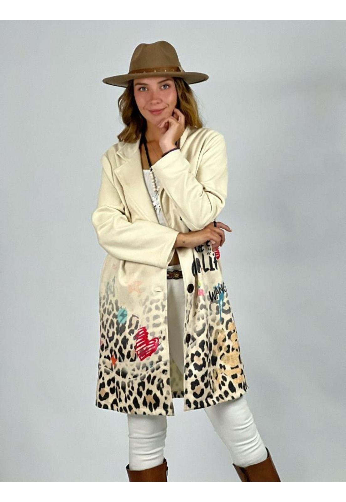Abrigo Gamuza Toques Print-0