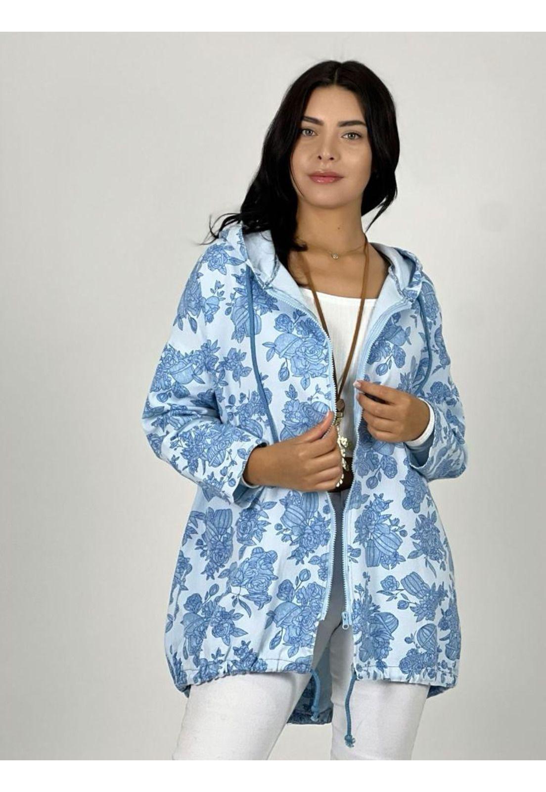 Chaqueta Mezclilla Con Estampados Y Capucha-0