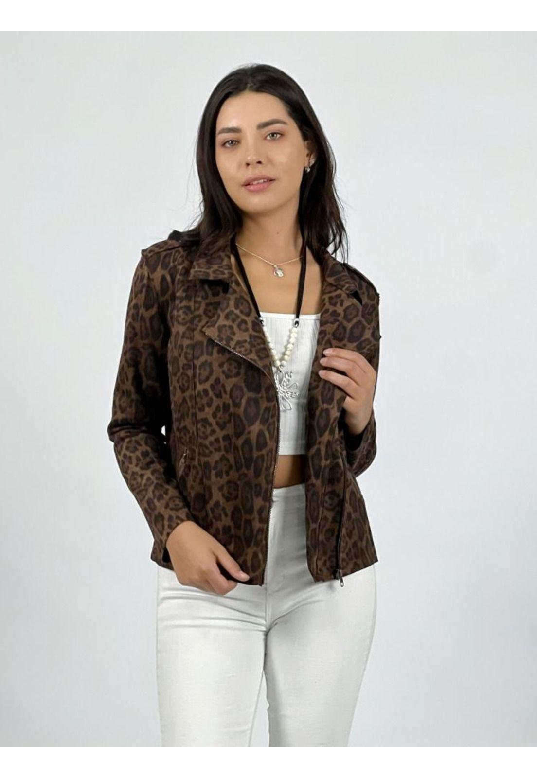 Chaqueta Gamuza Print Con Cierre Cruzado-1