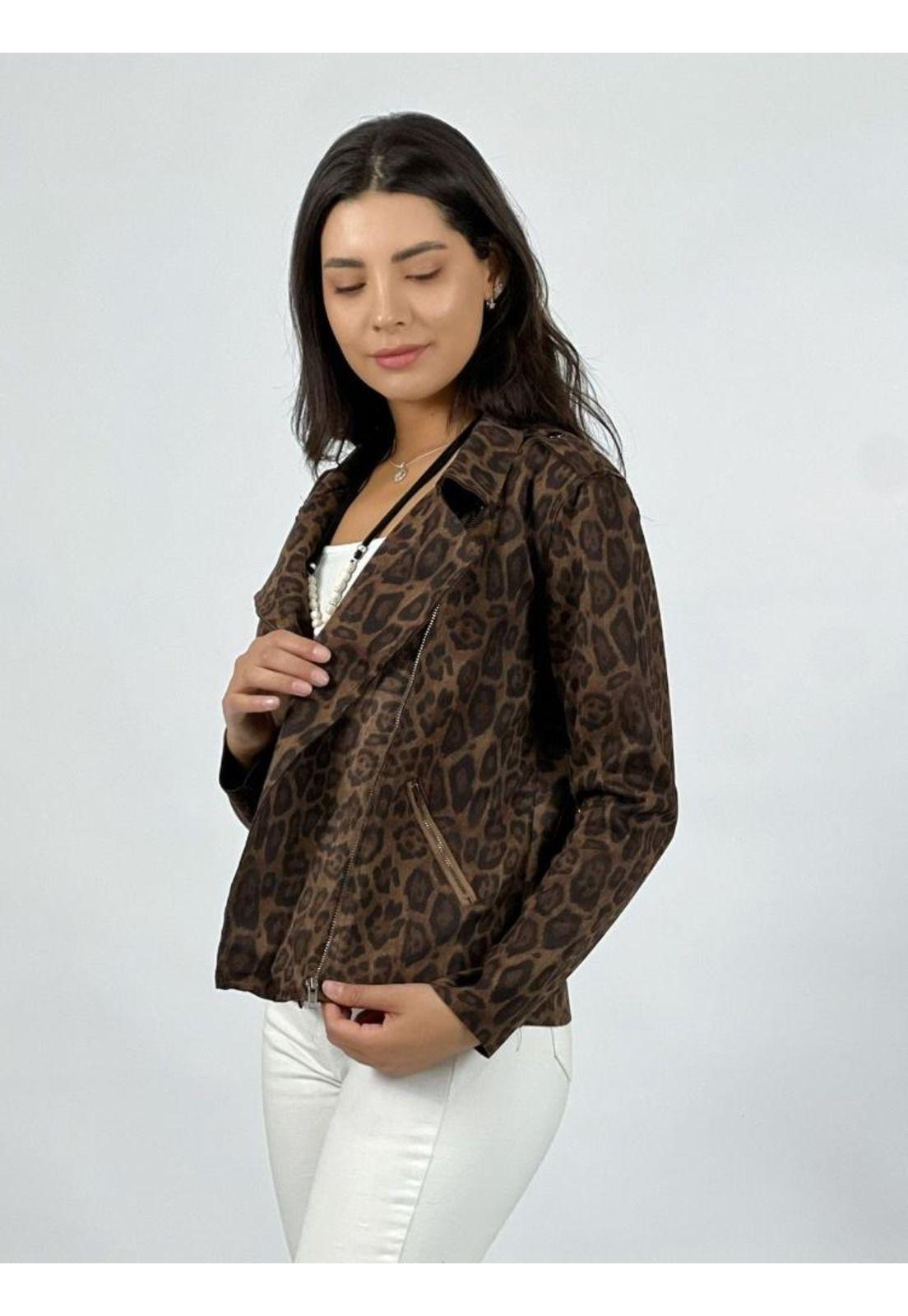 Chaqueta Gamuza Print Con Cierre Cruzado-2