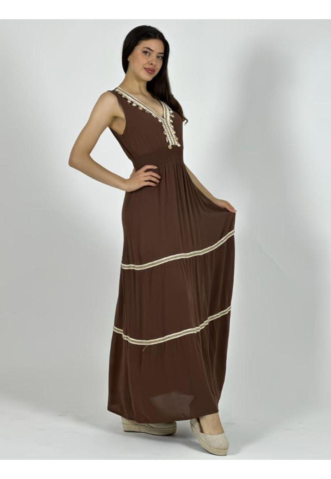 Vestido Boho Estrellas y Conchas-2