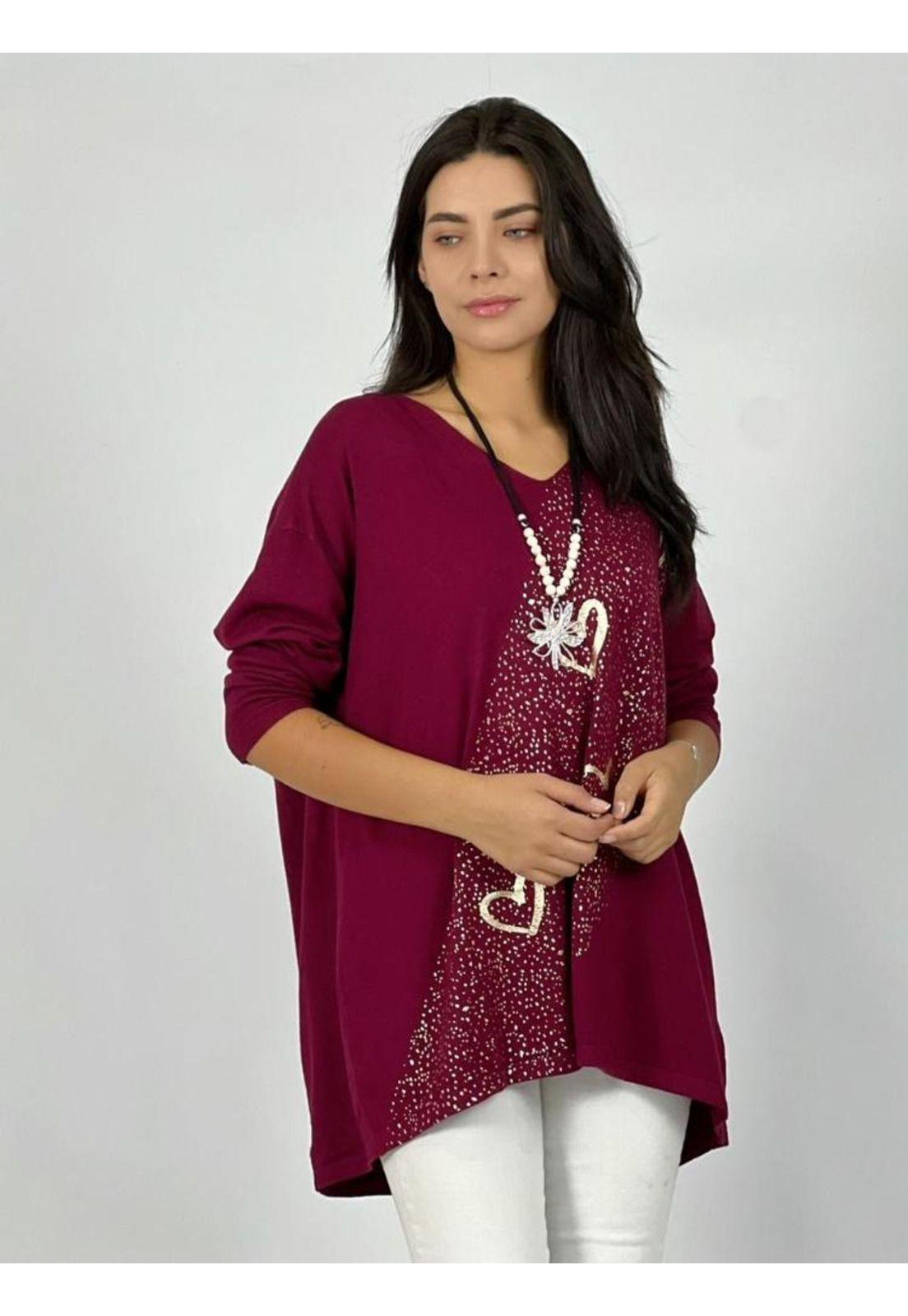 Sweater Spandex Corazones con Brillo-2