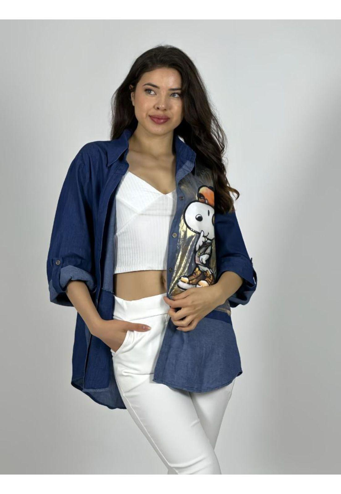 Blusa Mezclilla Estampado Snoopy-1