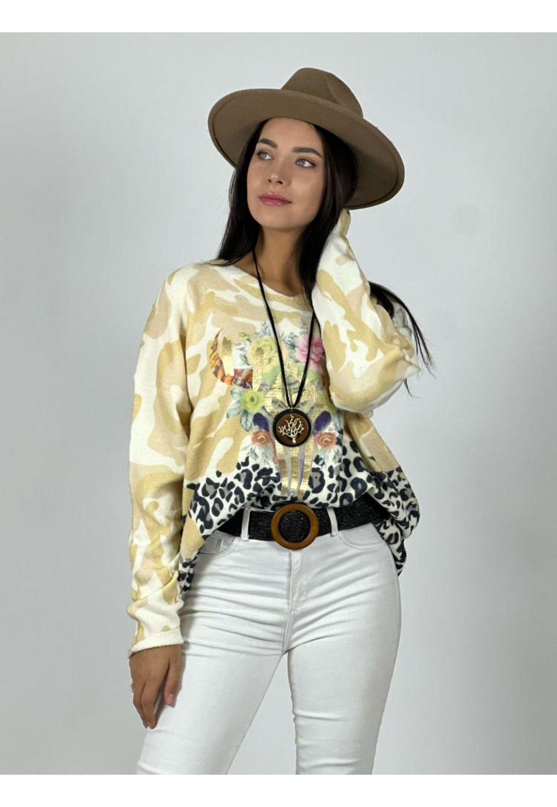 Sweater Cashmere Print-0