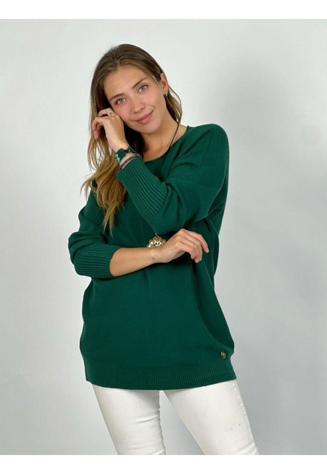 Sweater Lana Suave Manga Empuñada-0