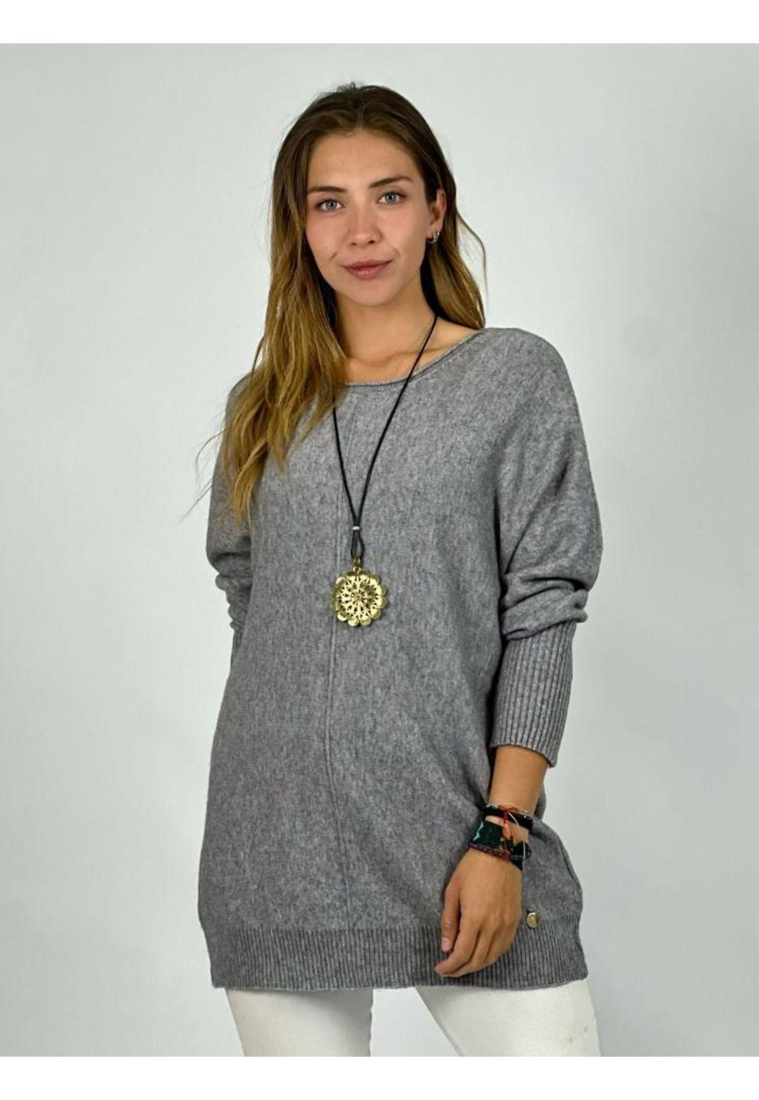 Sweater Lana Suave Manga Empuñada-0