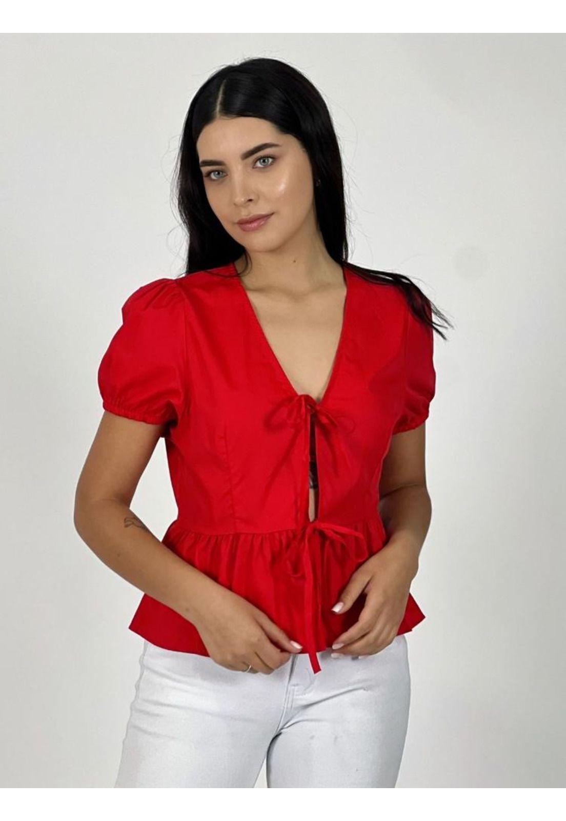 Blusa Lino Con Amarres-0