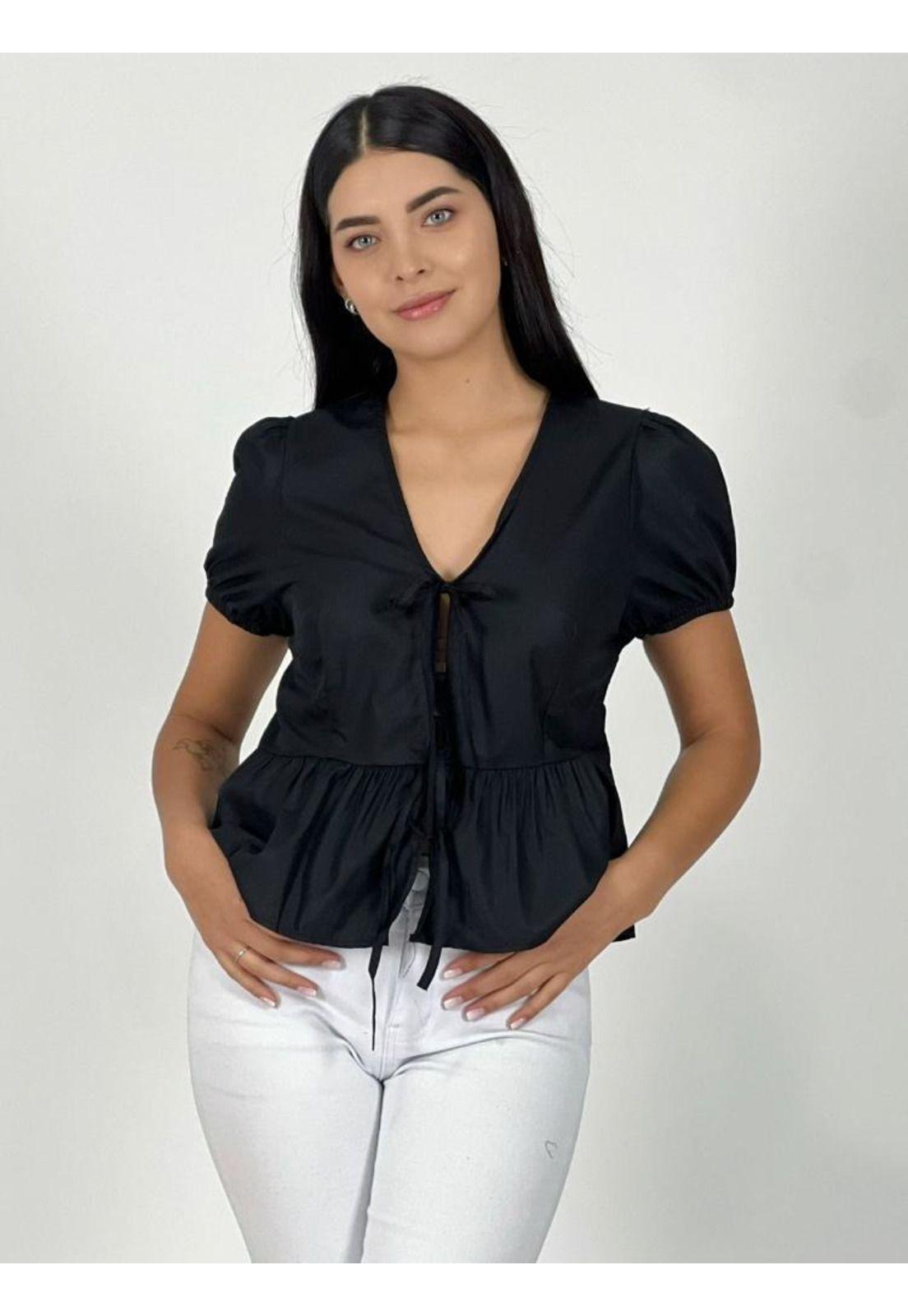 Blusa Lino Con Amarres-0