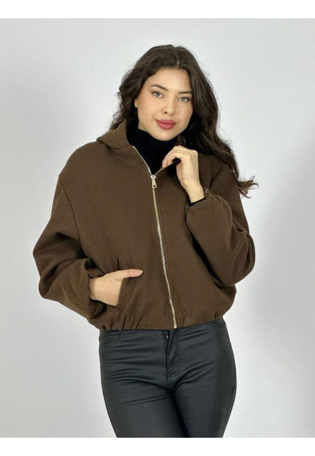 Chaqueta Bomber Corta con Gorro-0