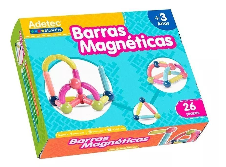 Barras Magnéticas Didácticas Con Esferas 26 Pz Adetec-0
