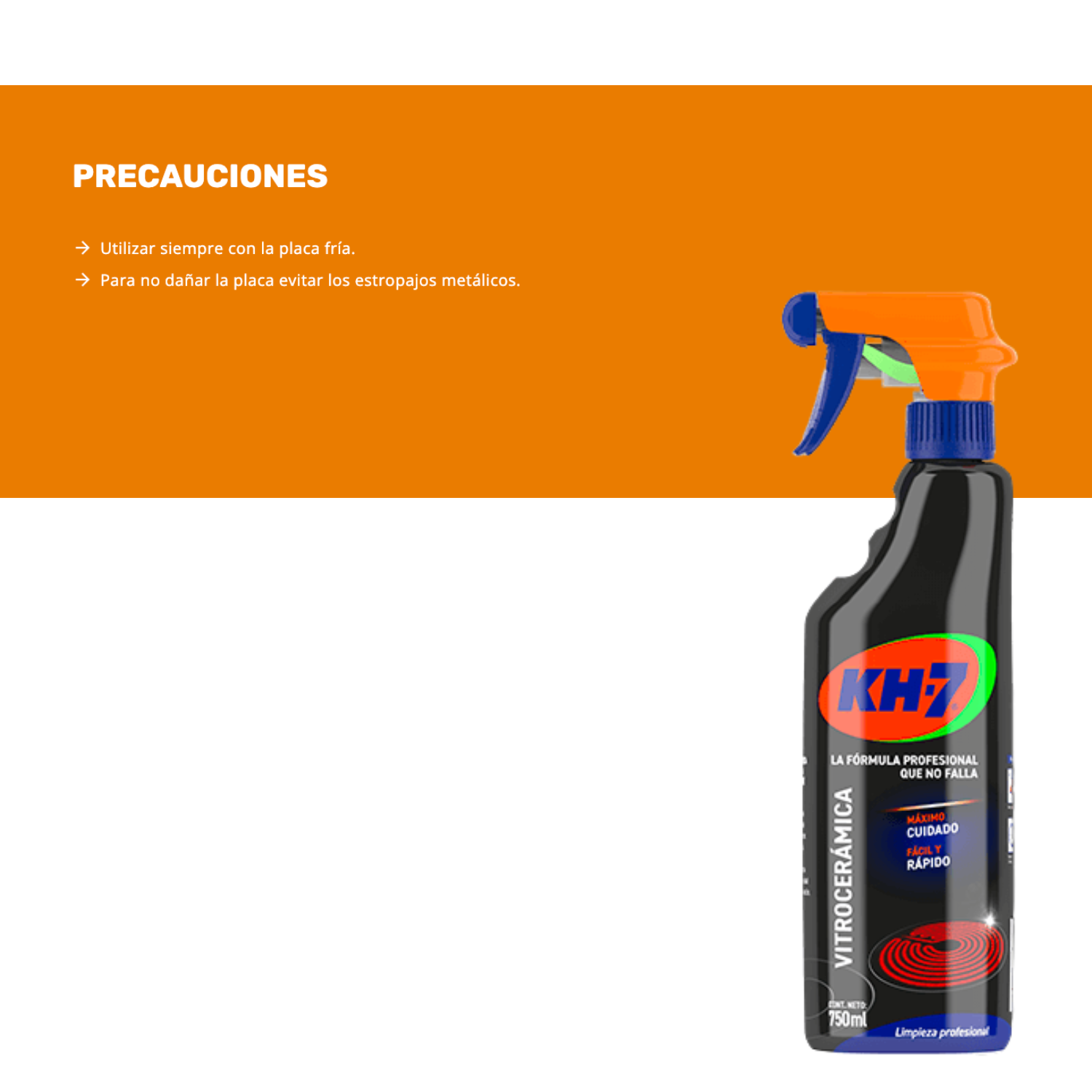 KH-7 Limpiador de Espuma Vitrocerámica Pulverizador 750 ml-3