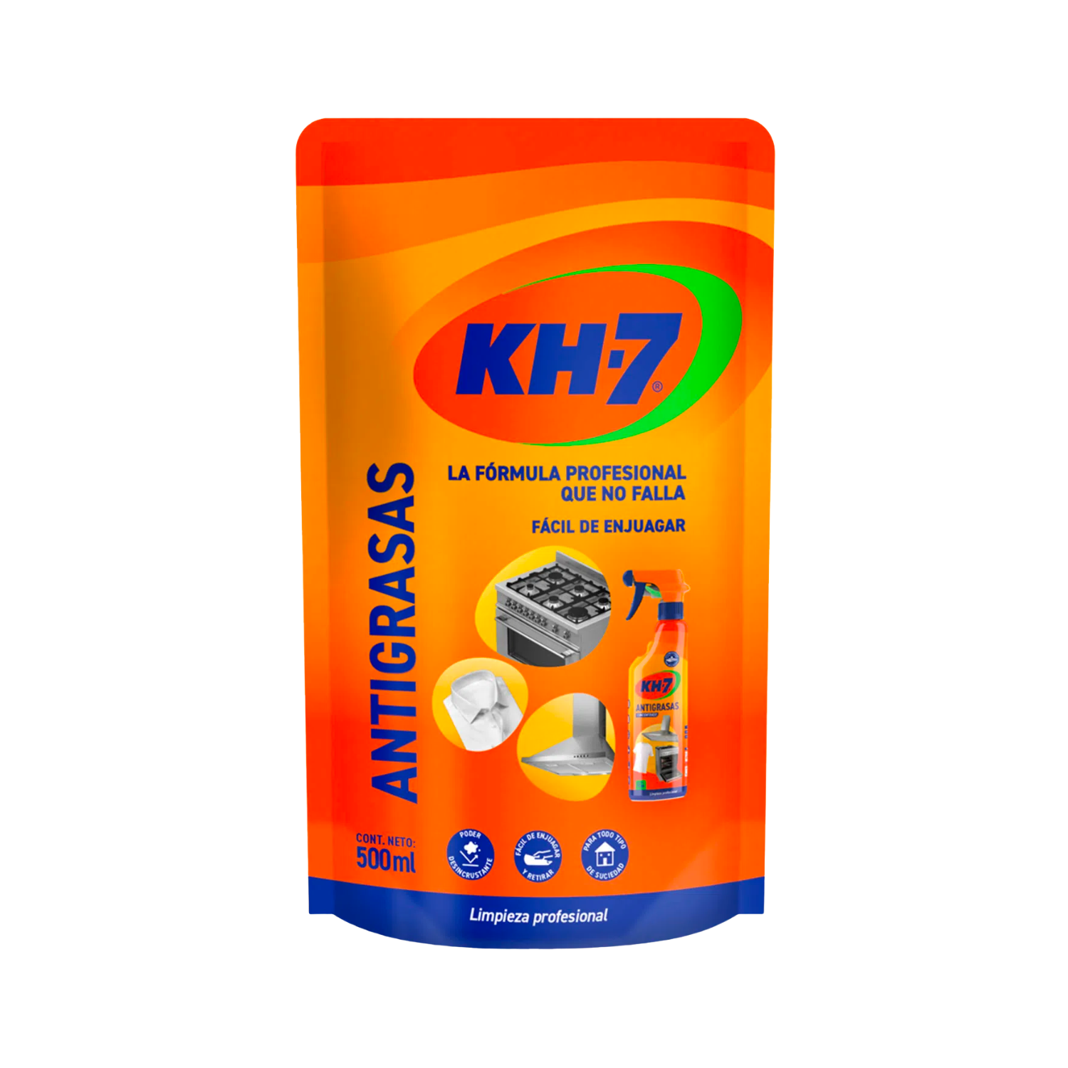 KH-7 Limpiador Antigrasa Concentrado Doypack 500 ml-0