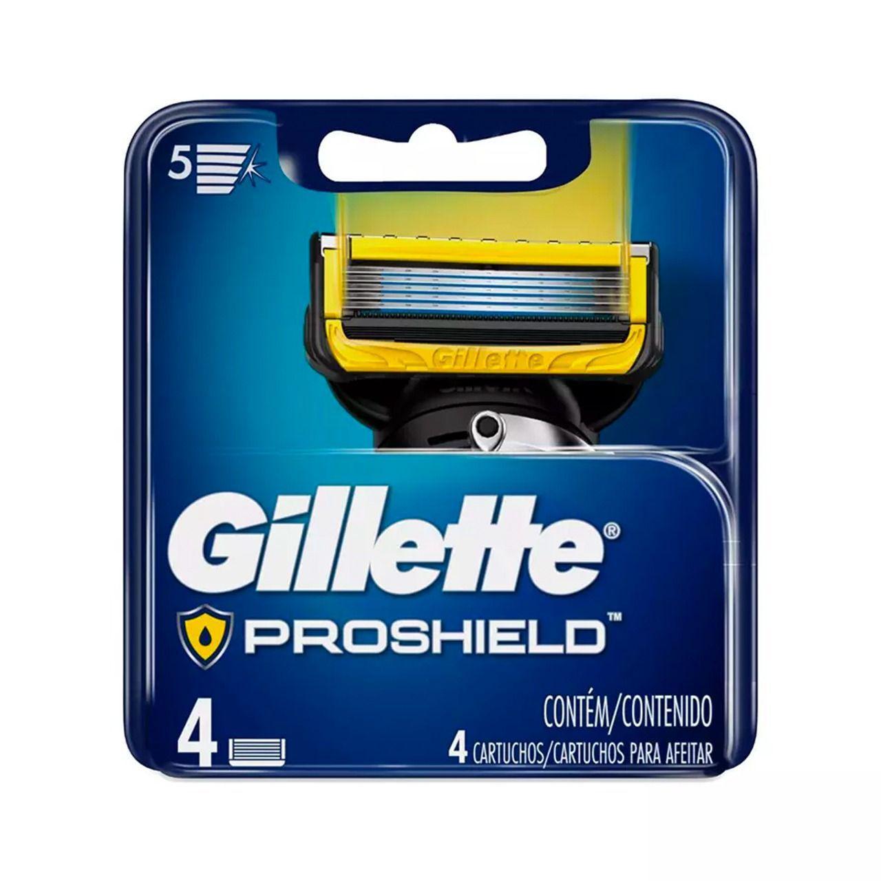 Gillette Repuestos 4 Cartuchos Afeitar Fusion 5 Proshield -0