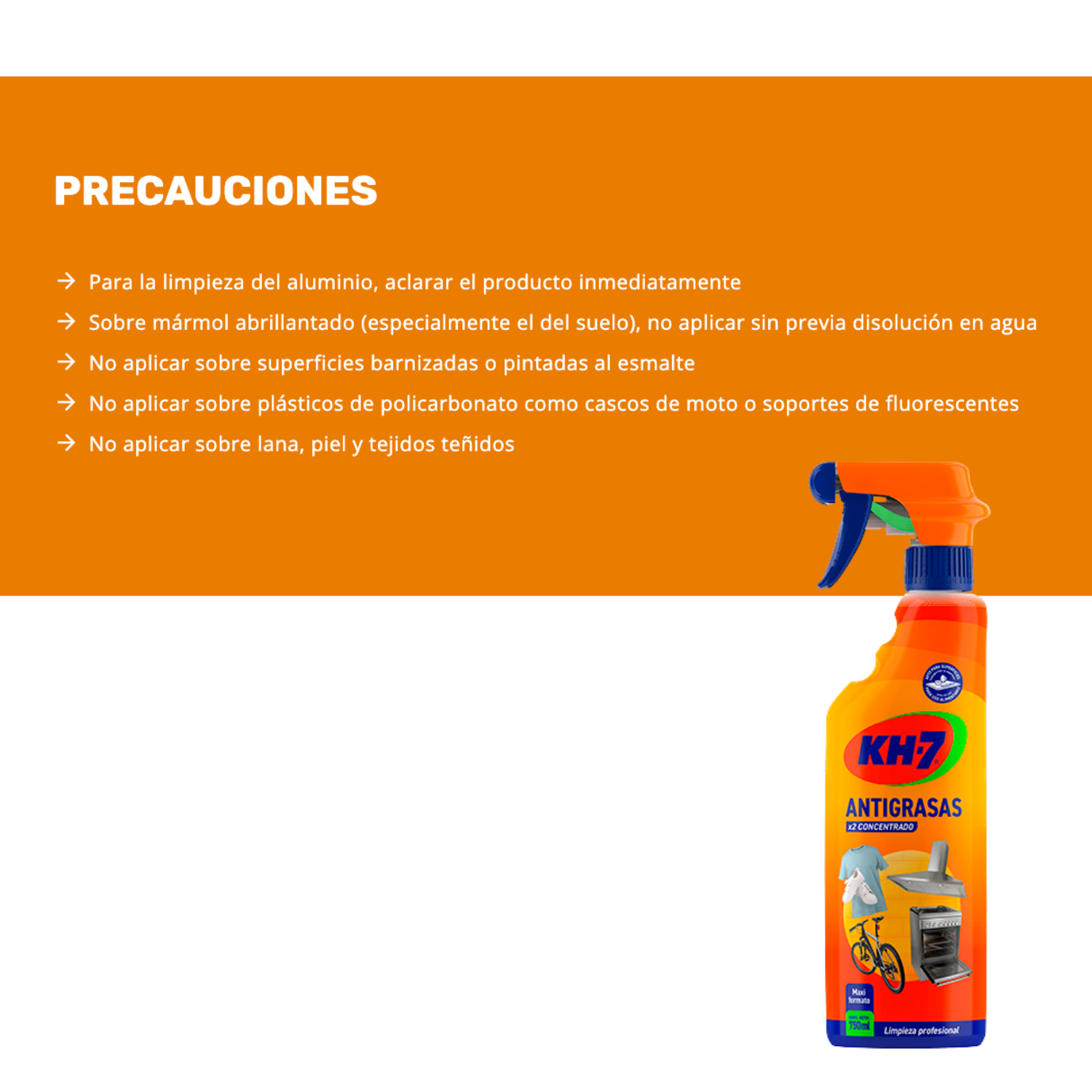 KH-7 Limpiador Antigrasa Concentrado Pulverizador 750 ml-3