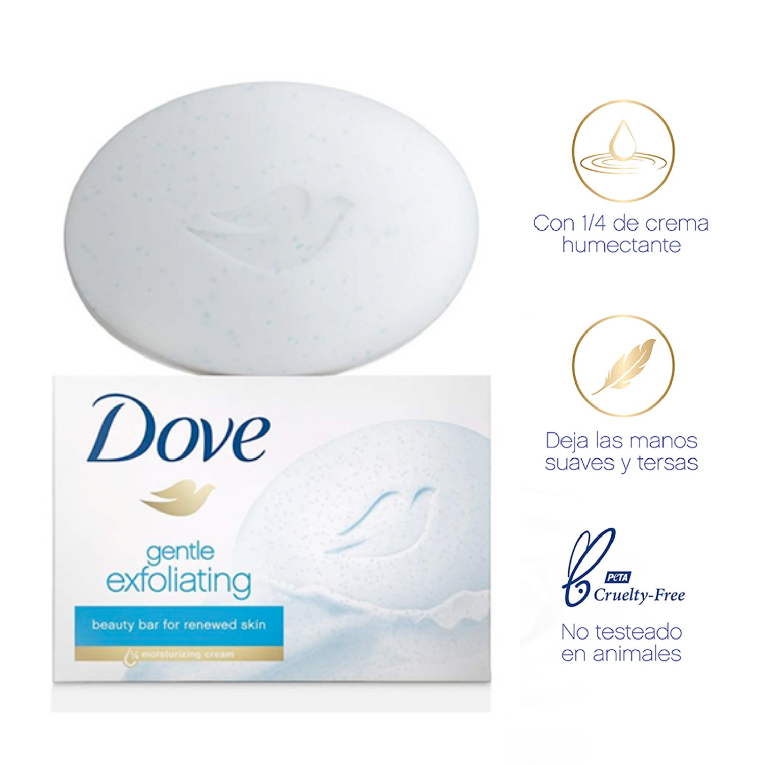Dove Jabón Barra Gentle Exfoliating 100gr-3