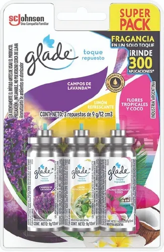 Glade Aromatizante Super Pack Toque 03 Repuestos-0