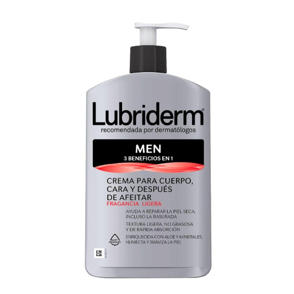 Crema Cuerpo y Cara Lubriderm Men 3 en 1 Dosificador 400mL-0