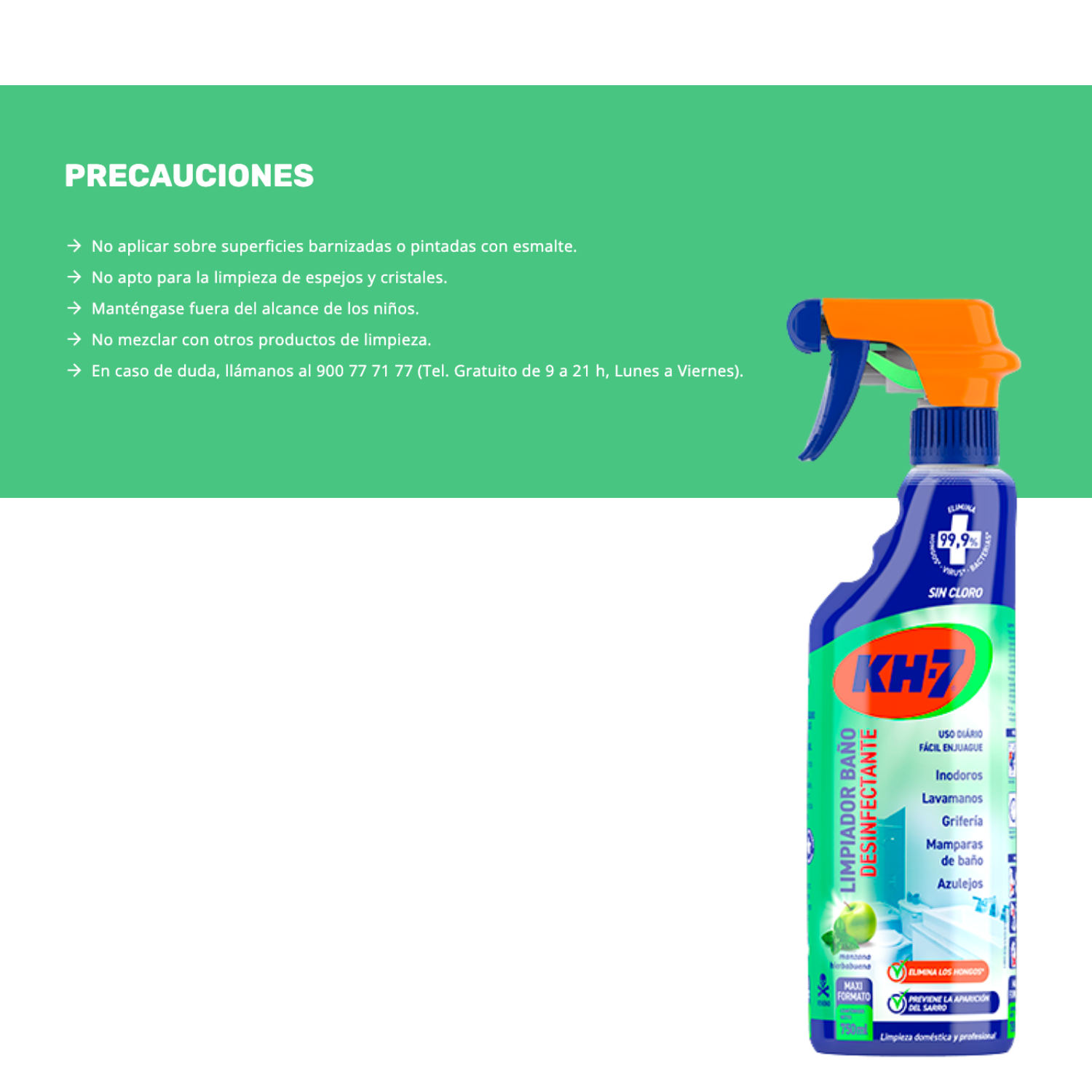 KH-7 Limpiador de Baños Desinfectante Pulverizador 750 ml-3