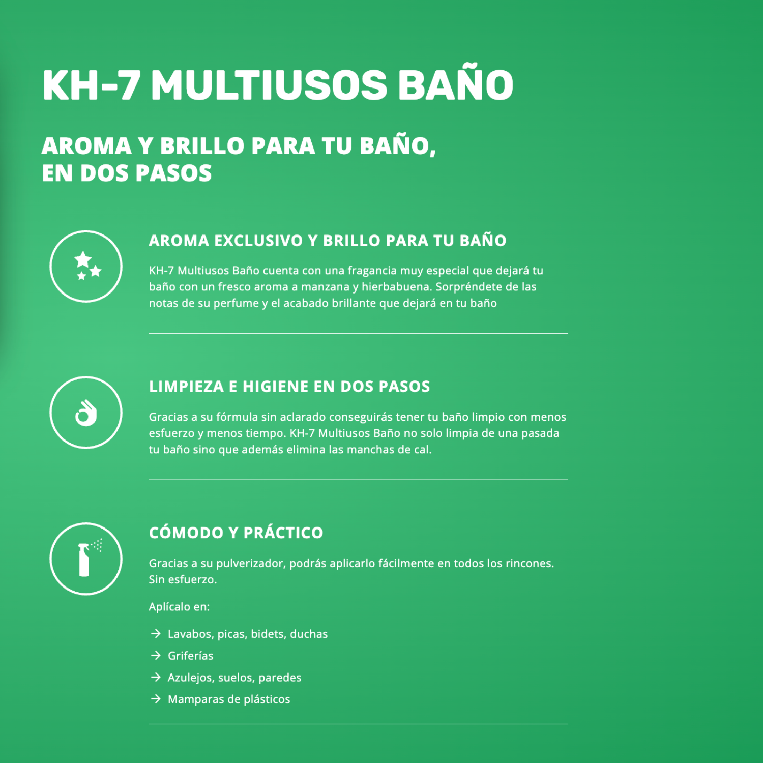 KH-7 Limpiador de Baños Desinfectante Pulverizador 750 ml-1