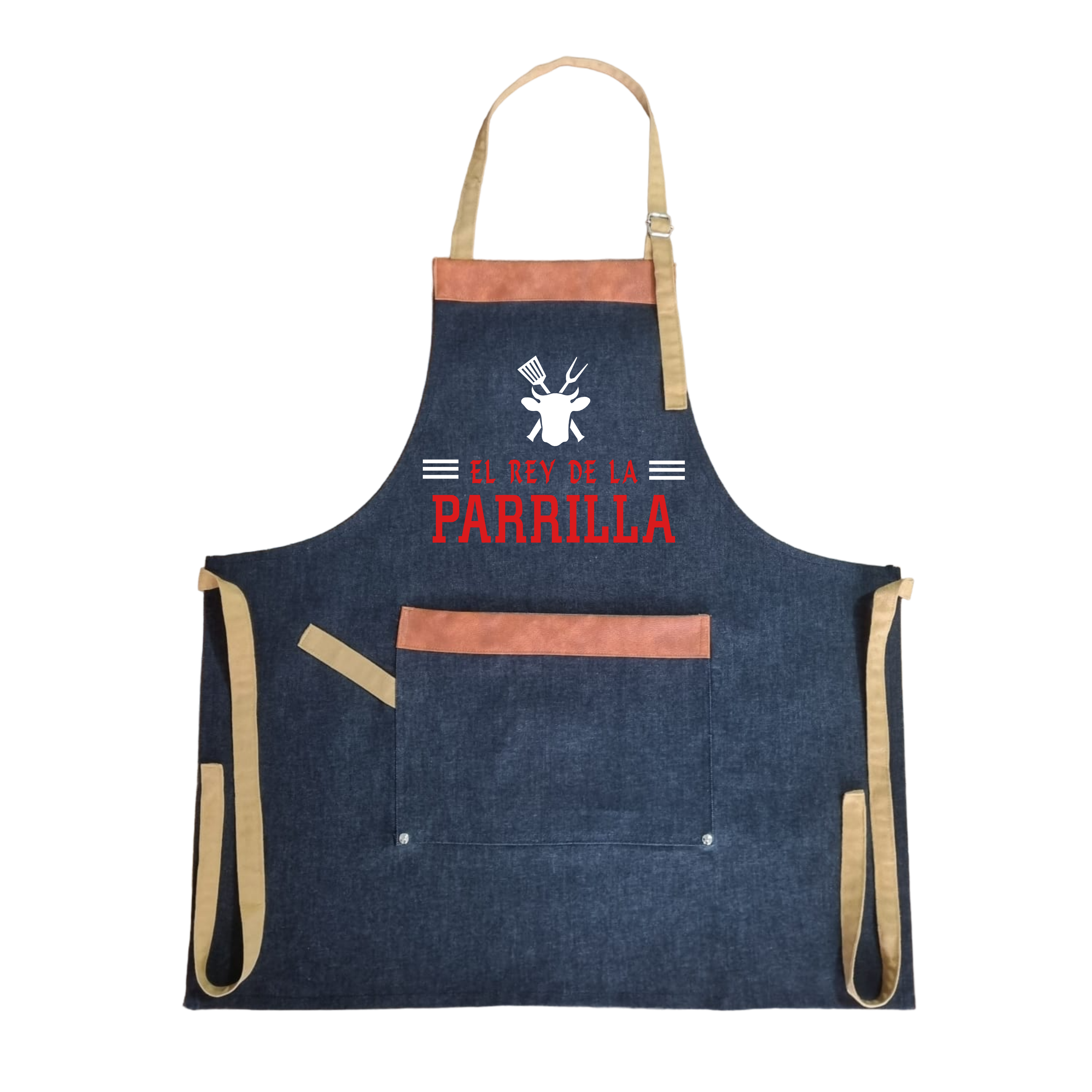 Pechera o Delantal Parrilllero de Mezclilla-1