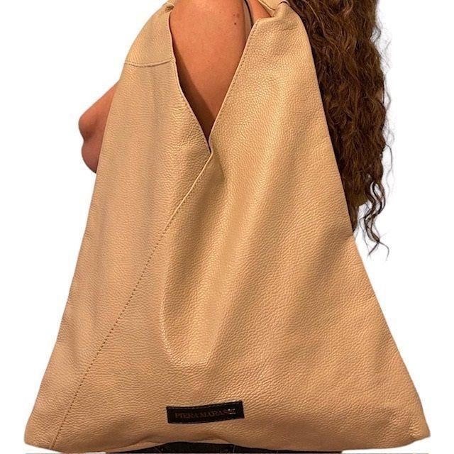Cartera Piera Marassi, cuero natural, genuino. Modelo Roberta-0