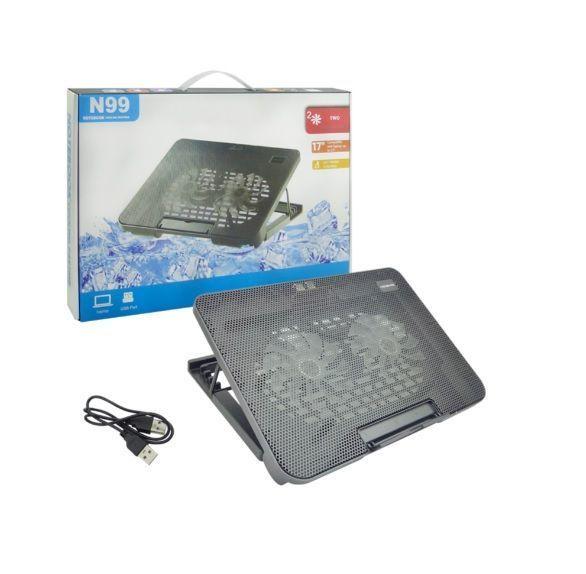 Base De Enfriamiento Para Notebook Con Altura Ajustable Y Dos USB-3