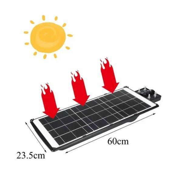 Foco Led Solar 250w Poste Exterior Focos Solares Potentes + Base-3