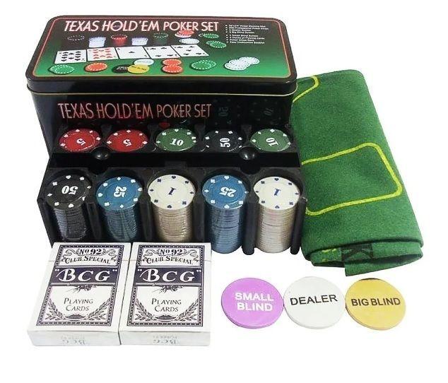 Set Poker Profesional 200 Fichas Caja De Metal-1