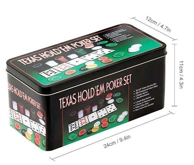 Set Poker Profesional 200 Fichas Caja De Metal-4