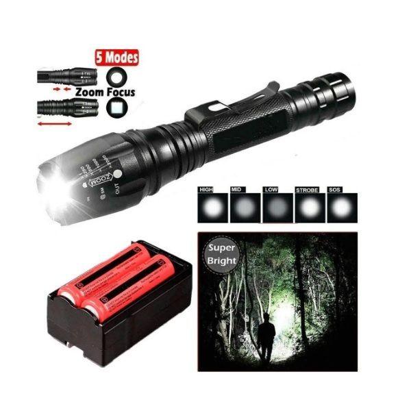 Linterna Táctica Led Alta Potencia Swat Recargable 18000 Lm-5