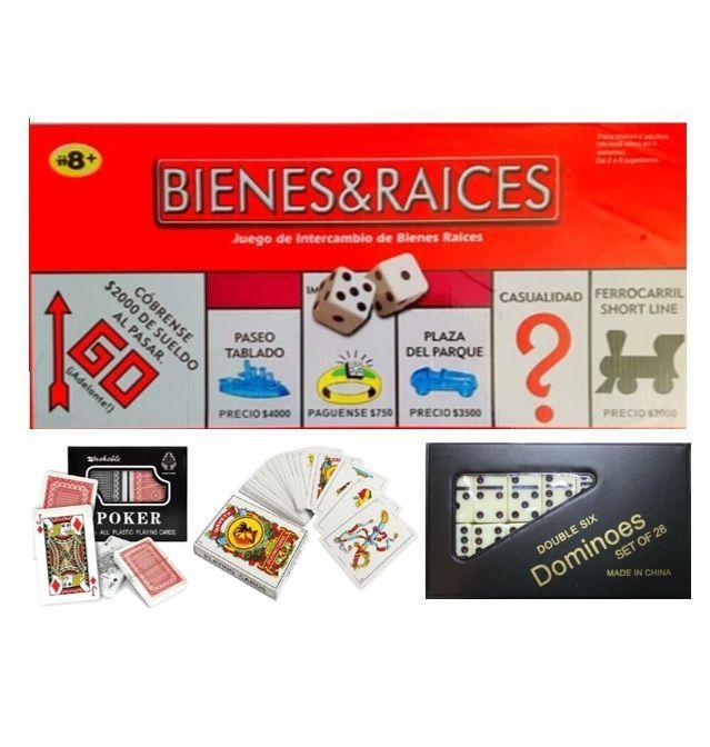 Pack Bienes Raices Naipe Español, Ingles y Dominó-0
