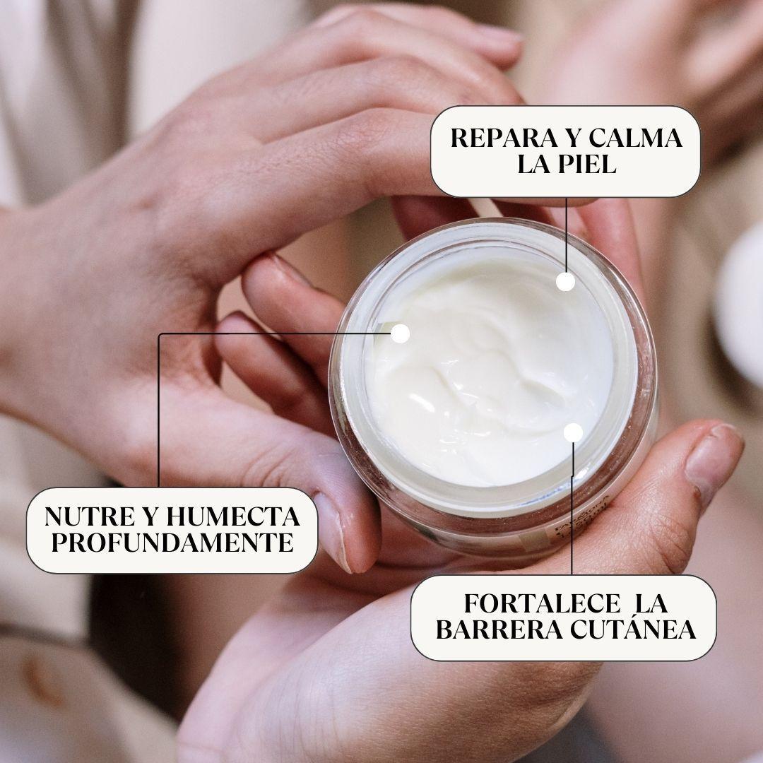 Crema nutritiva de noche para rostro con Keratina de lana-2