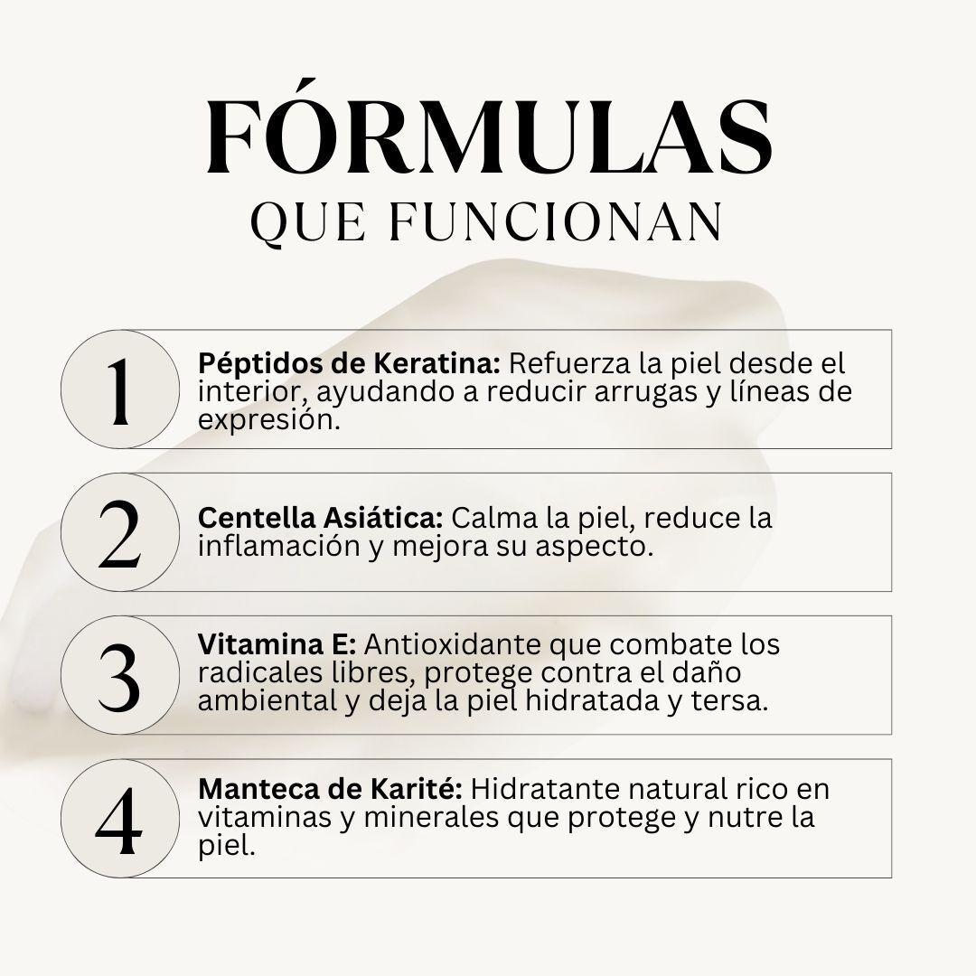 Crema nutritiva de noche para rostro con Keratina de lana-3