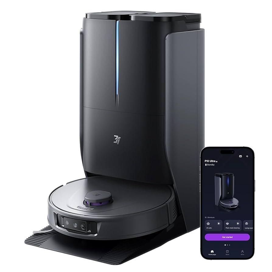 3i P10 Ultra Robot Aspiradora y Trapeador Combo Almohadilla extensible 18000PA Succion-0