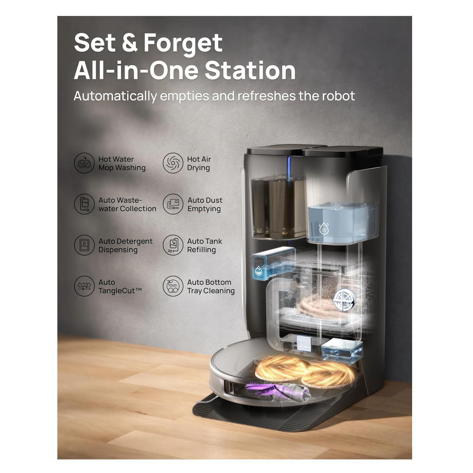 3i P10 Ultra Robot Aspiradora y Trapeador Combo Almohadilla extensible 18000PA Succion-3