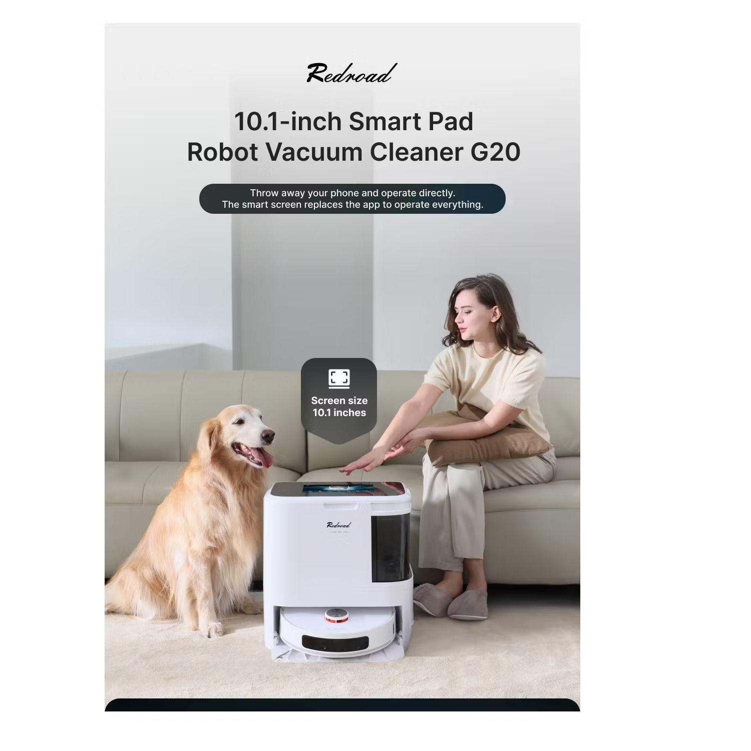Robot aspiradora Redroad G20 con estación de autolimpieza-3