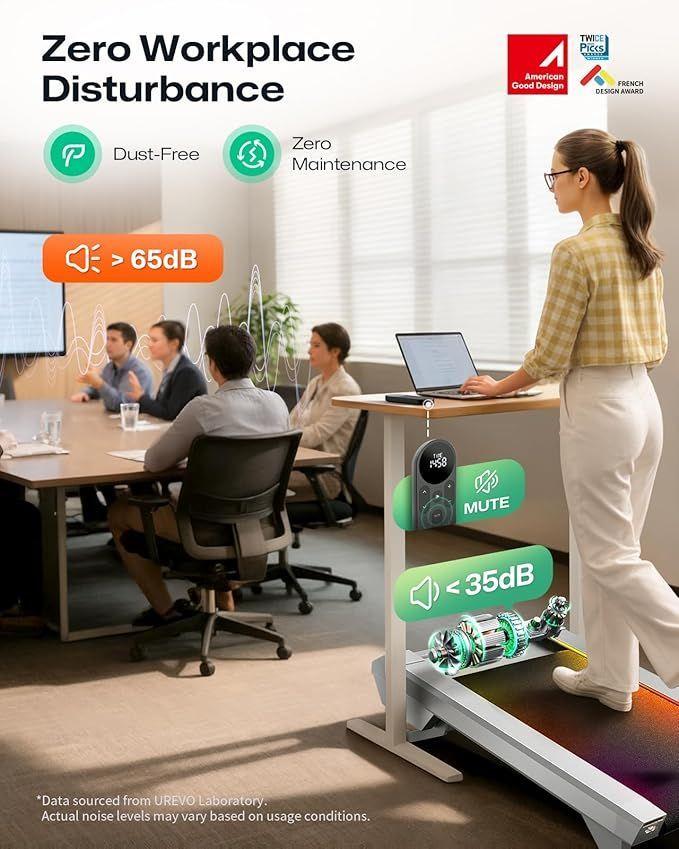 UREVO CyberPad for office Almohadilla inteligente para caminar con 14 de inclinaci n autom tica-3