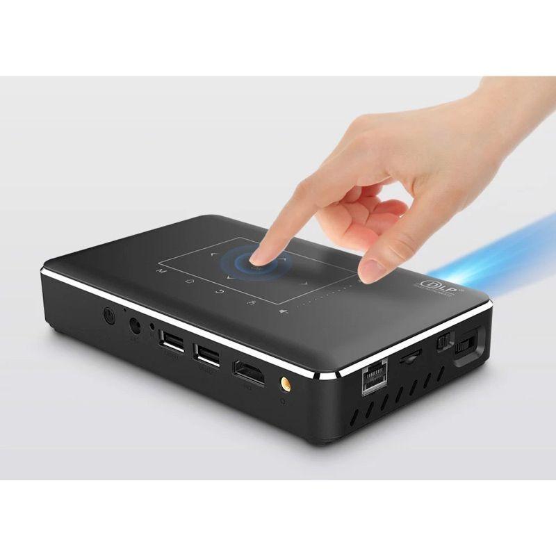 DLP Proyector REAL TV P10 Mini 4K DLP Android 9 0 WiFi Bluetooth 4 0 portatil-3