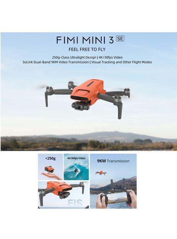 Marca FIMI Dron MINI 3SE Combo 4K 12M Camara 9km de alcance Combo mas protector de helices-2