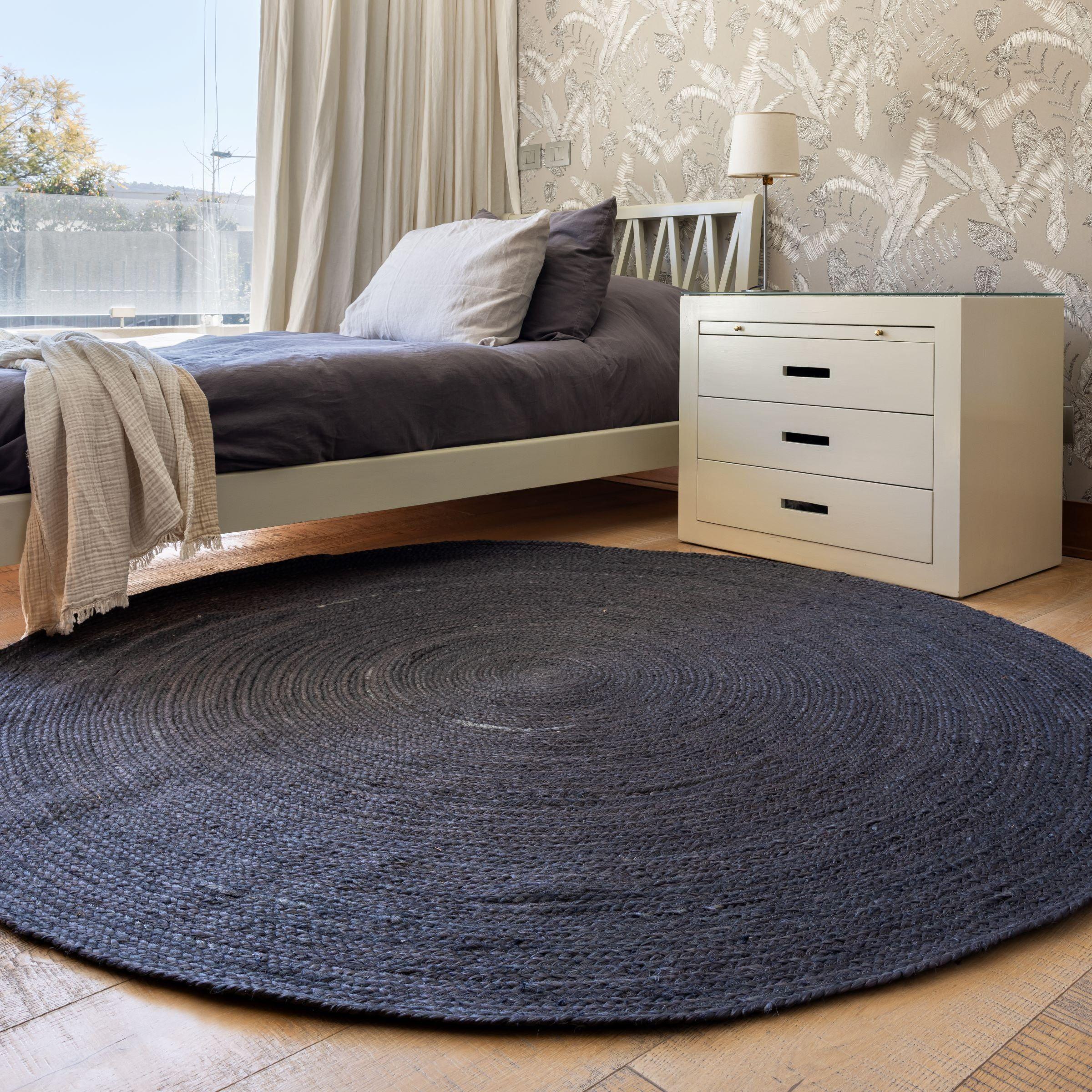 Alfombra Yute Panaji Coal 120 cm-1
