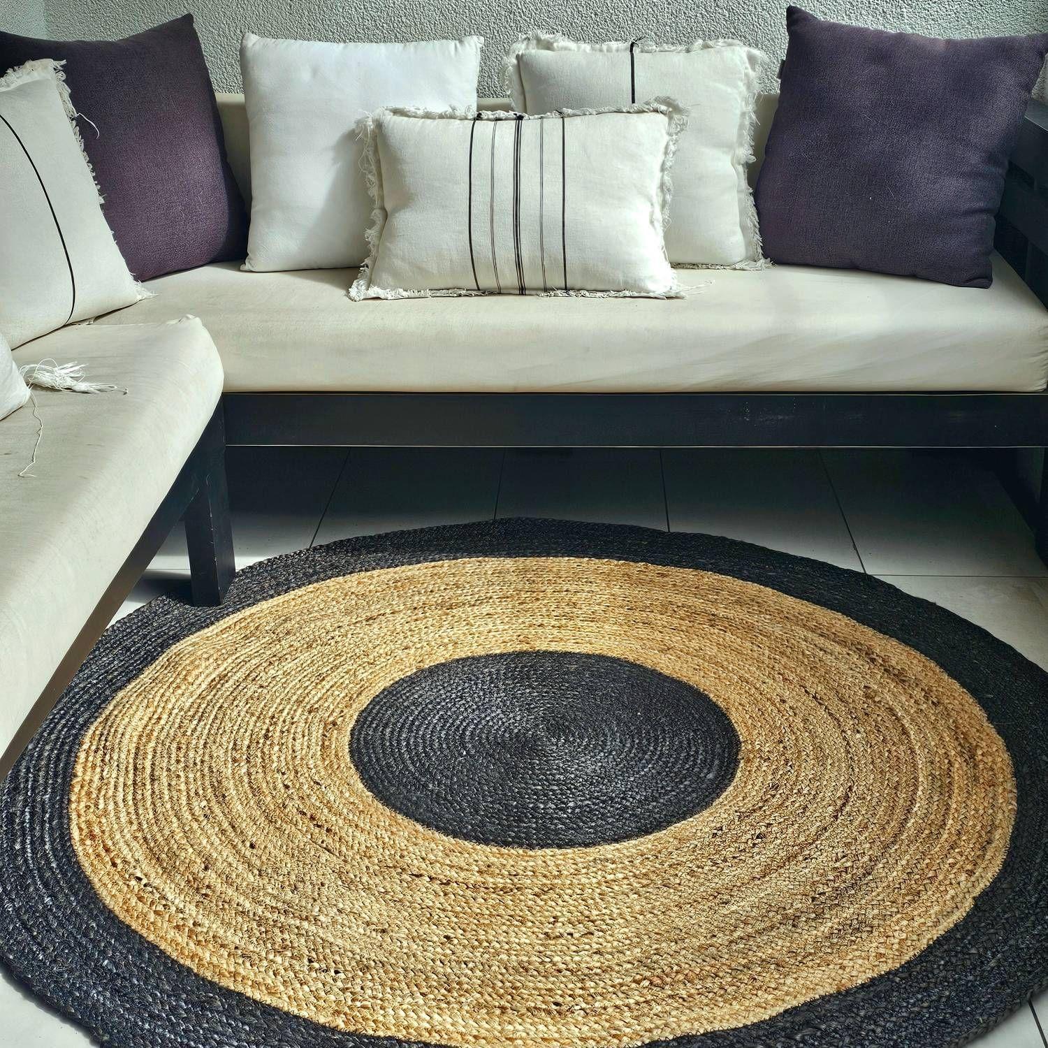 Alfombra Redonda Yute Nawa 120cm-1