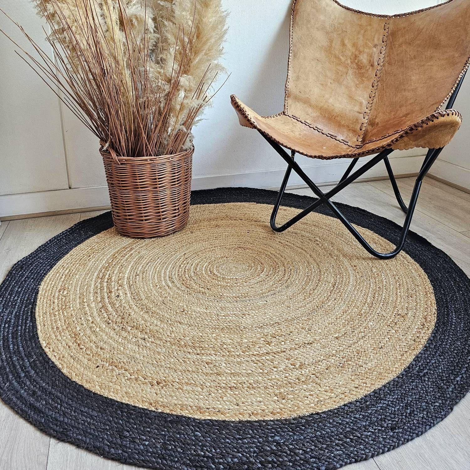 Alfombra Redonda Yute Kotah 160cm-1