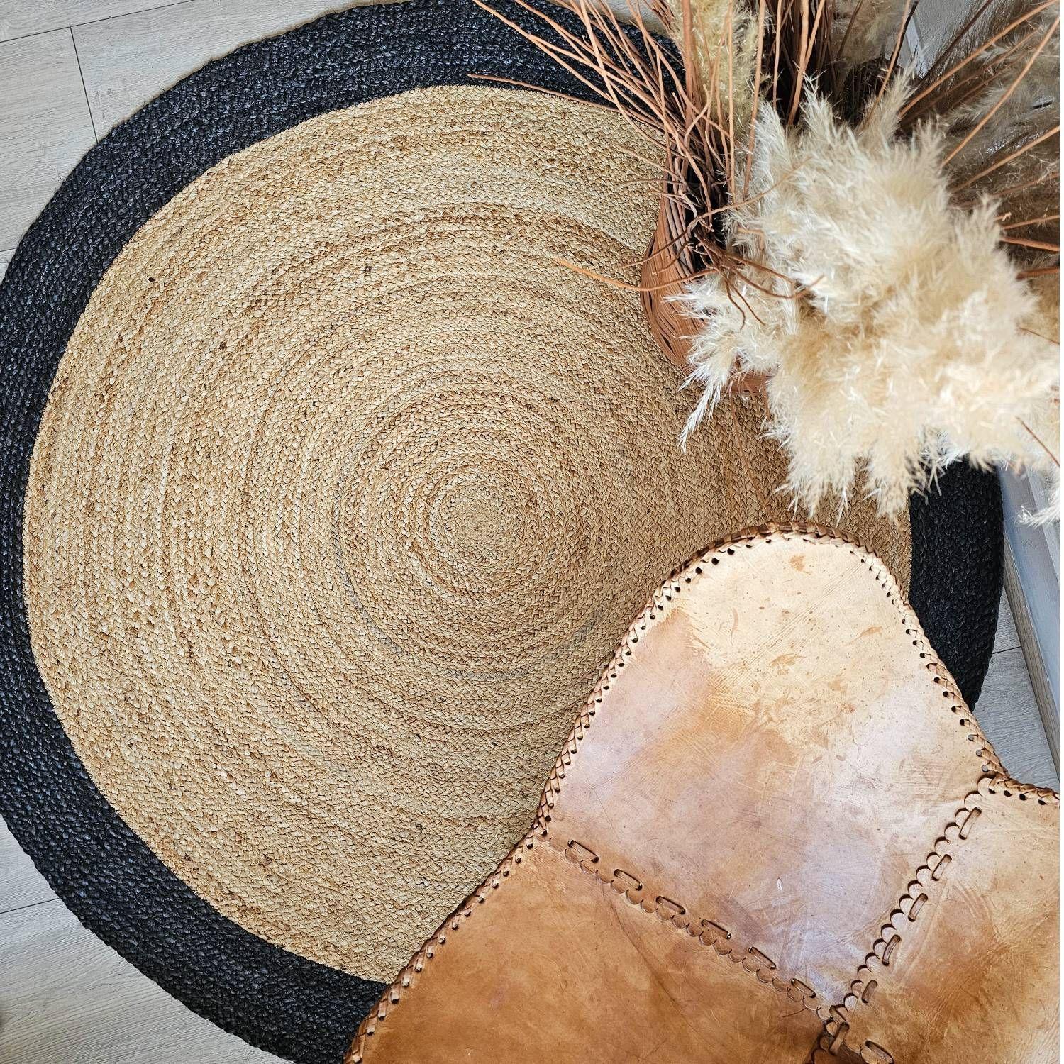 Alfombra Redonda Yute Kotah 120cm-0