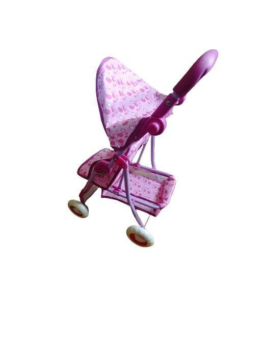 Coche de muñeca con mango y respaldo ajustable-2