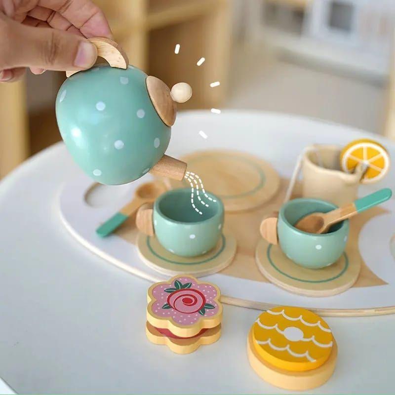 Set de Té Didáctico de Madera para Niños-3