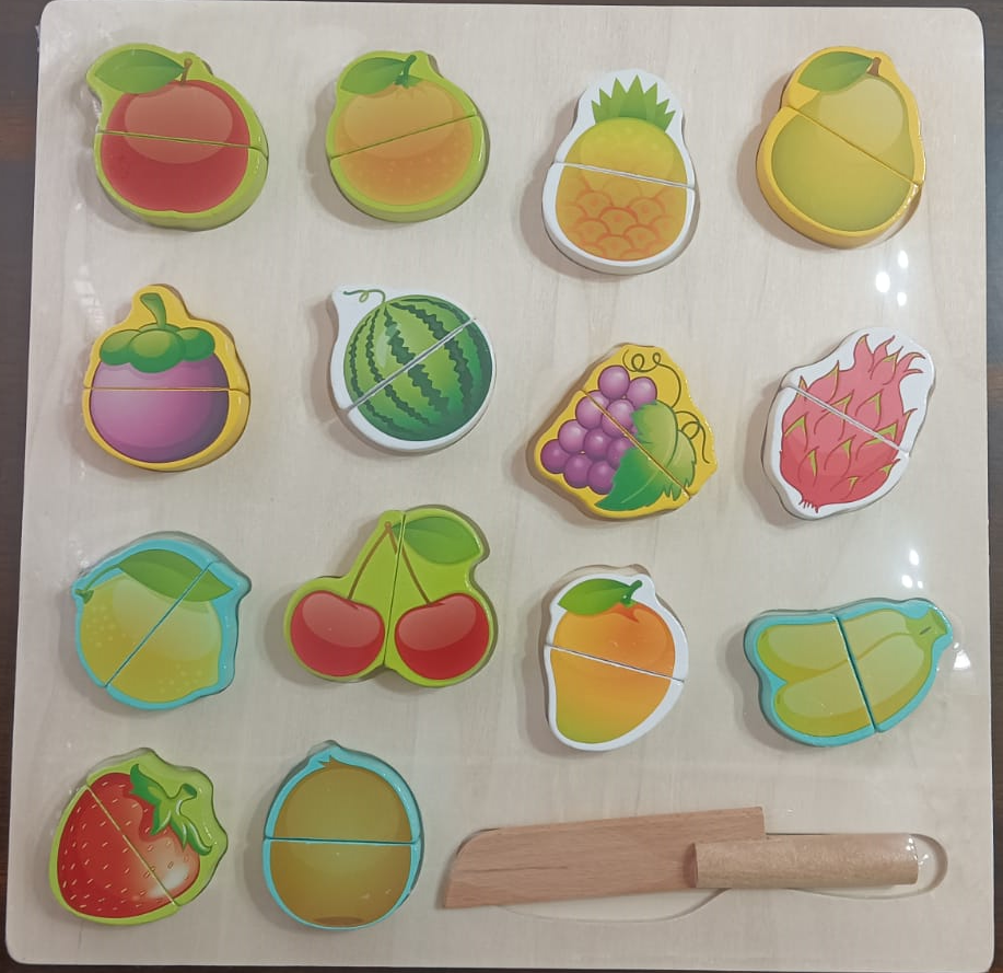 Set de Alimentos Didáctico de Madera para Niños-1